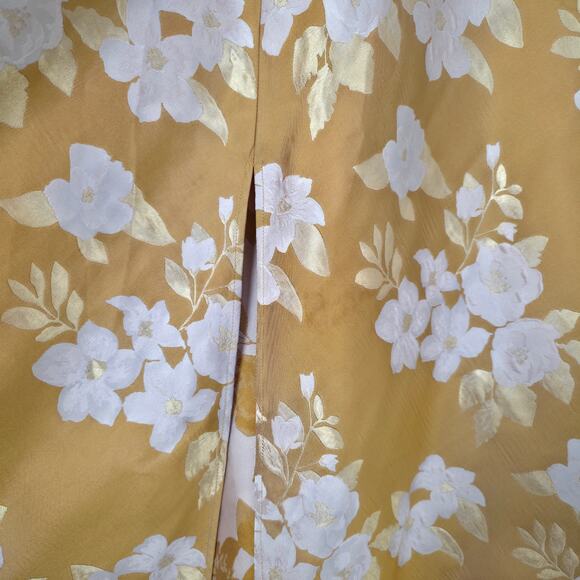 V. Chapman The Vera Dress in Gold Baroque Floral Sz 14 - Picture 6 of 12